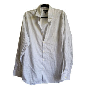 Men's RW&CO. Button Down Shirt XL White Blue